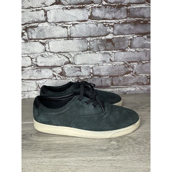 Ecco Street Lite Black Leather Lace Up Casual Low Sneakers Men’s Sz 44EU/11M US - Picture 1 of 16